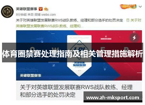 体育圈禁赛处理指南及相关管理措施解析