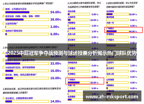 2025中超冠军争夺战预测与球迷投票分析揭示热门球队优势